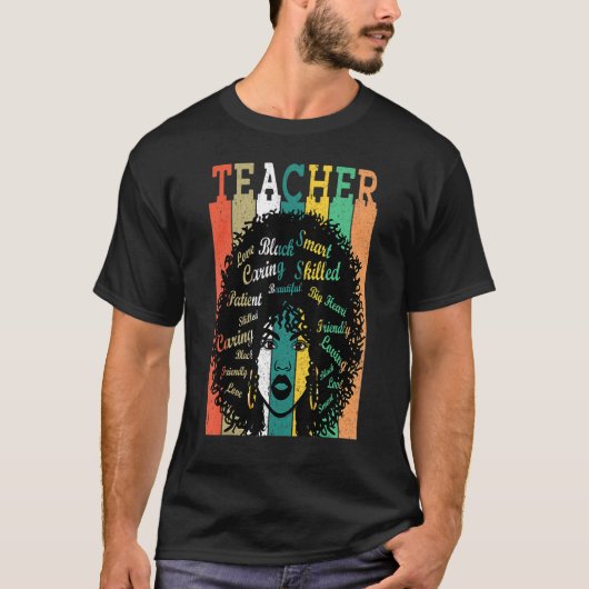 Afro Retro Black Historie maand Zwarte vrouwenleer T-shirt (Voorkant)