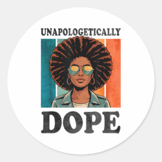 Afro Retro Cultuurverklaring Onverbloemd  Ronde Sticker