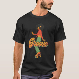 Afro  rolschaatser voor 70-jarige broodrooster t-shirt