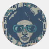 AFRO RONDE STICKER (Voorkant)