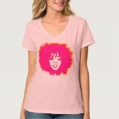 Afro Roze T-shirt (Voorkant)