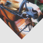 Afro Ruiter Vrouw - Westerne Paardenrijder II Tissuepapier (Detail)