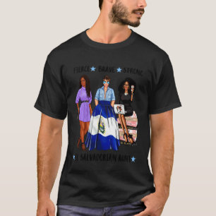 Afro Salvadoraanse tante met El Salvador Afro tant T-shirt