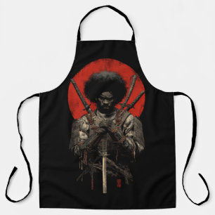Afro Samurai Warrior Schort - Bold Red Sun Japans