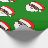 Afro Santa Kerstzwarte Santa Melanin Cadeaupapier (Hoek)