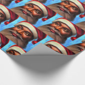 Afro, Santa, Zwarte Kerstman, Kerstmis, Afrikaanse Cadeaupapier (Hoek)