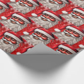 Afro Santa, Zwarte Kerstman, Kerstmis, Afrikaanse  Cadeaupapier (Hoek)