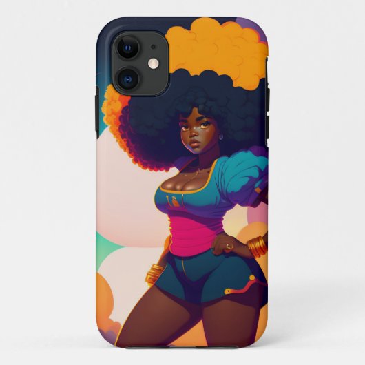 Afro Sassy Black Girl International Women's Day Case-Mate iPhone Case (Achterkant)