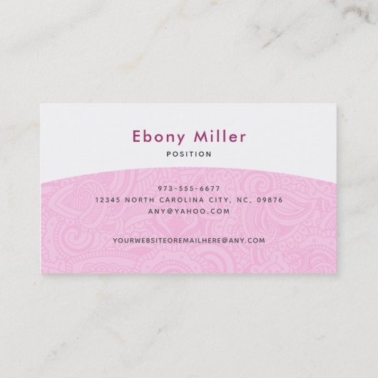 Afro Seamstress logo visitekaartjes (Achterkant)