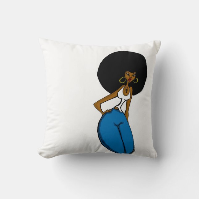 afro sista pillow kussen (Voorkant)
