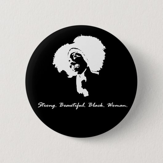 Afro Sista (wit) Ronde Button 5,7 Cm (Voorkant)