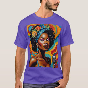 Afro Soul Diva Vibrant Art T-shirt
