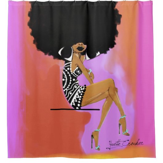 Afro Soul Shower Curtain Douchegordijn (Voorkant)