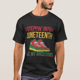 Afro-stap in de Juneteenth als mijn voorouders T-shirt