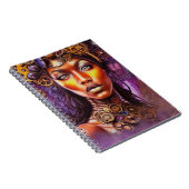 Afro Steampunk Geïnspireerde kunst Notitieboek (Rechterzijde)