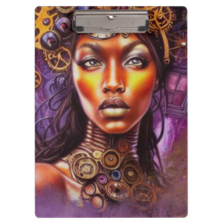 Afro Steampunk Inspired Art Klembord