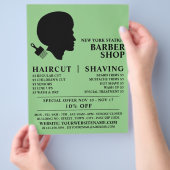 Afro stijl, heren kappers advertenties flyer (Hand)
