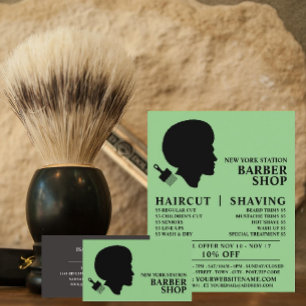 Afro stijl, heren kappers advertenties flyer