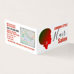 Afro Style, Hair Stylist, Hair Salon Loyalty Card Visitekaartje