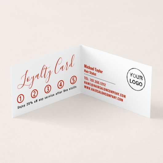 Afro Style, Hair Stylist, Hair Salon Loyalty Card Visitekaartje (Binnen)