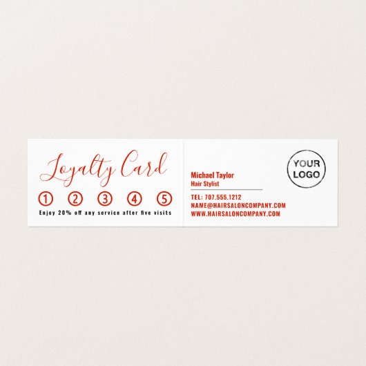 Afro Style, Hair Stylist, Hair Salon Loyalty Card Visitekaartje (Binnenkant ongevouwen)