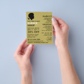 Afro Style, Mannen Barbers Adverteren Flyer (Hand)