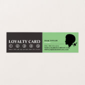 Afro Style, Mannen Barbers Gedetailleerde Loyalty  Visitekaartje (Binnenkant ongevouwen)