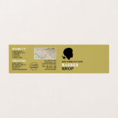 Afro Style, Mannen Barbers Gedetailleerde Loyalty  Visitekaartje (Buitenkant ongevouwen)