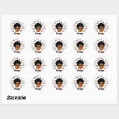 Afro Teacher Black Woman Teacher African American Ronde Sticker (Vel)