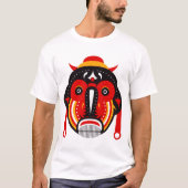Afro Teke Stam Masker T-shirt (Voorkant)