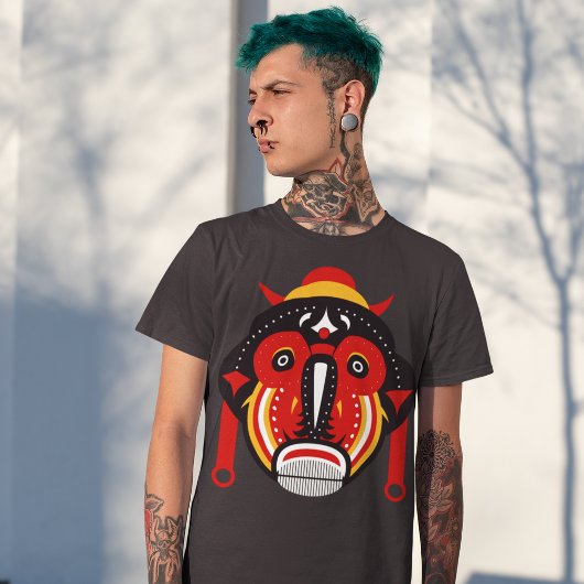Afro Teke Stam Masker T-shirt