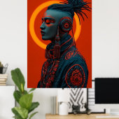 Afro-toekomst Poster (Thuiskantoor)