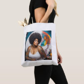 Afro tol tote bag (Dichtbij)