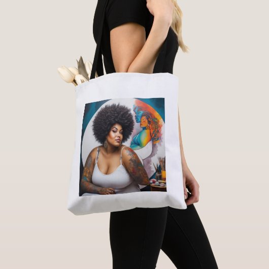 Afro tol tote bag (Dichtbij)