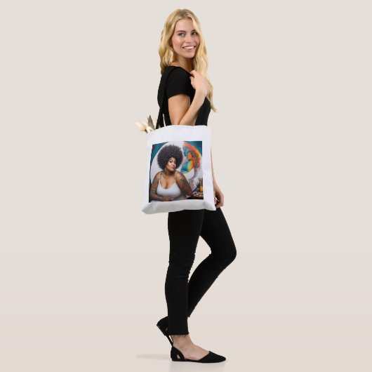 Afro tol tote bag (Op model)