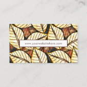 Afro Tropische Leaves Executive Chic Visitekaartje (Achterkant)