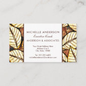 Afro Tropische Leaves Executive Chic Visitekaartje (Voorkant)