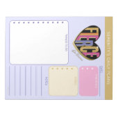 Afro Unicorn Fierce Heart Design Notitieblok (Voorkant)