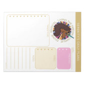 Afro Unicorn Living the Dream Design Notitieblok (Voorkant)