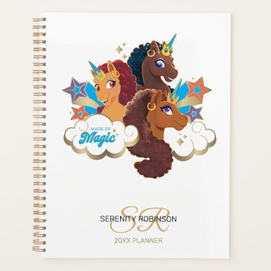 Afro Unicorn “Made of Magic” Trio Design Planner (Voorkant)
