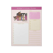 Afro Unicorn Queen Design Notitieblok (Linkerzijde)