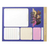 Afro Unicorn Queen Trio Design Notitieblok (Voorkant)