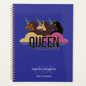 Afro Unicorn Queen Trio Design Planner (Voorkant)