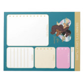 Afro Unicorn Trio Heart Design Notitieblok (Voorkant)