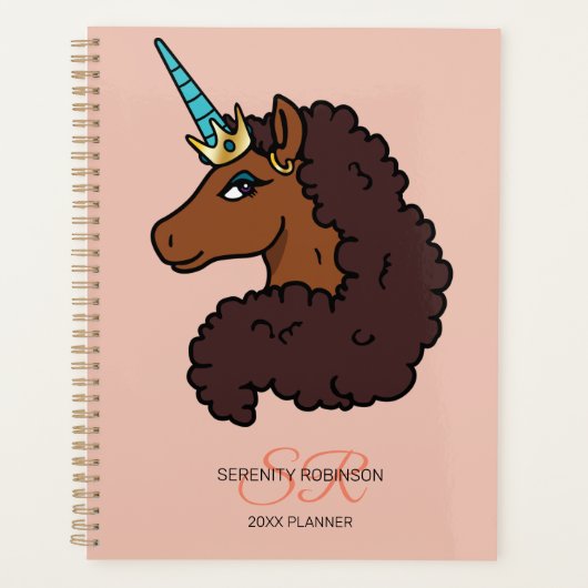 Afro Unicorn | Unique Planner (Voorkant)