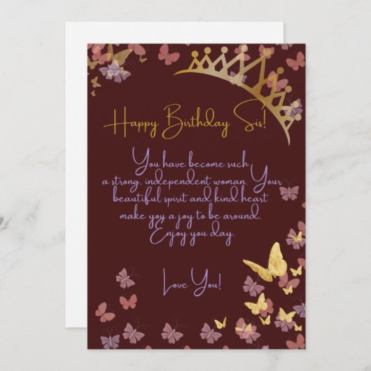 Afro Verjaardag Kaart (Voorkant / Achterkant)