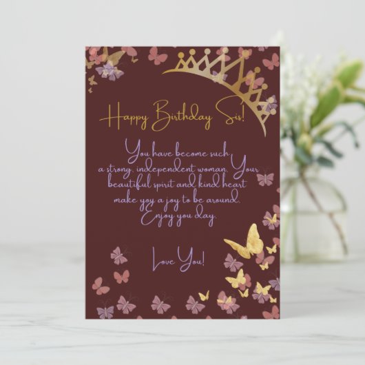 Afro Verjaardag Kaart (Staand voorkant)