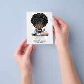 Afro Vrouw Ambacht Feest Verjaardag Flyer (Hand)