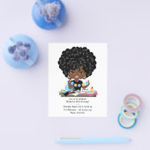 Afro Vrouw Ambacht Feest Verjaardag Flyer (Enkel)