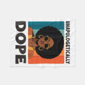 Afro Vrouw Melanine Trots Onverontschuldigd Fleece Deken (Voorkant (Horizontaal))